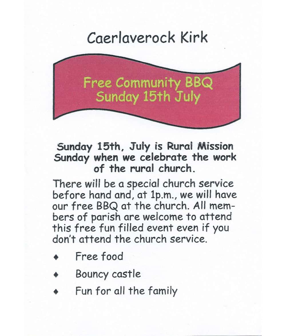 Caerlaverock church-bbq- Flier